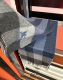 Burberry Couple Classic Versatile Embroidered War Horse Color blocked Cashmere Scarf Size: 30 x 180 CM