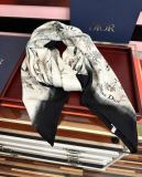 Dior New Fashion Versatile Double Sided Same Color Printed Cashmere Shawl Size: 140 x 140 CM