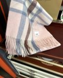 Burberry Couple Classic Versatile Embroidered War Horse Checkered Cashmere Scarf Size: 30 x 180 CM
