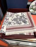 Dior Fashion Elegant Floral Printed Cashmere Scarf Size: 65 x 185 CM