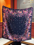 Chanel New Fashion Versatile Floral Printed Cashmere Double Sided Same Color Shawl Size: 135 x 135 CM