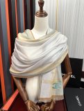 Chanel Fashion Elegant Embroidered Logo Cashmere Scarf Size: 80 x 200 CM
