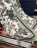 Dior Fashion Elegant Floral Printed Cashmere Scarf Size: 65 x 185 CM