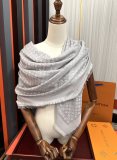 Louis Vuitton Classic Full Logo Cashmere Square Scarf Size: 120 x 120 CM