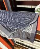 Louis Vuitton Classic Full Logo Cashmere Square Scarf Size: 120 x 120 CM