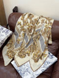 Dior Fashion Versatile Cashmere Double Sided Same Color Printed Shawl Size: 135 x 135 CM