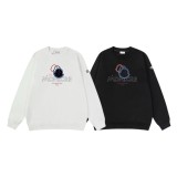 Moncler Fashion Logo Printed Round Neck Sweatshirt Unisex Casual Versatile Sweatshirt