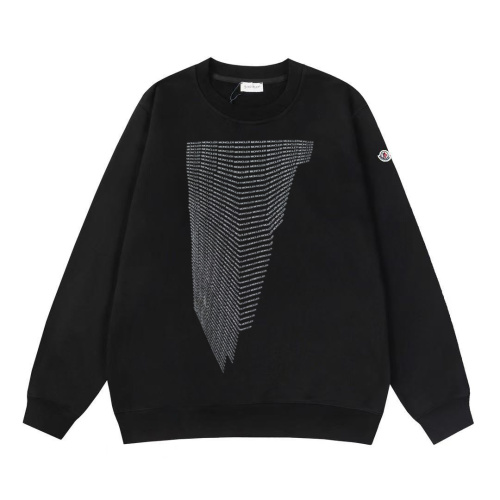 Moncler Fashion Logo Printed Round Neck Sweatshirt Unisex Casual Versatile Sweatshirt