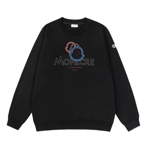 Moncler Fashion Logo Printed Round Neck Sweatshirt Unisex Casual Versatile Sweatshirt