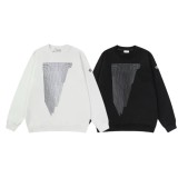 Moncler Fashion Logo Printed Round Neck Sweatshirt Unisex Casual Versatile Sweatshirt