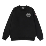 Moncler Fashion Logo Printed Round Neck Sweatshirt Unisex Casual Versatile Sweatshirt