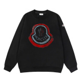 Moncler Fashion Logo Printed Round Neck Sweatshirt Unisex Casual Versatile Sweatshirt