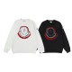 Moncler Fashion Logo Printed Round Neck Sweatshirt Unisex Casual Versatile Sweatshirt