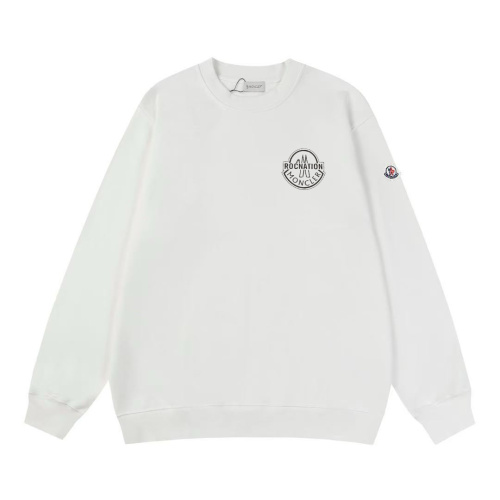 Moncler Fashion Logo Printed Round Neck Sweatshirt Unisex Casual Versatile Sweatshirt