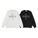 Moncler Fashion Logo Printed Round Neck Sweatshirt Unisex Casual Versatile Sweatshirt