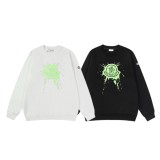 Moncler Fashion Logo Printed Round Neck Sweatshirt Unisex Casual Versatile Sweatshirt