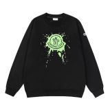 Moncler Fashion Logo Printed Round Neck Sweatshirt Unisex Casual Versatile Sweatshirt