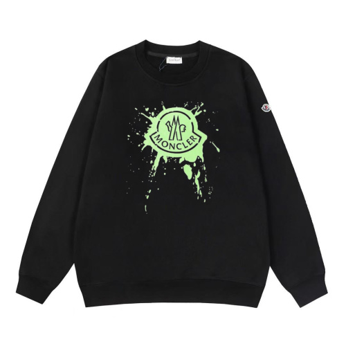 Moncler Fashion Logo Printed Round Neck Sweatshirt Unisex Casual Versatile Sweatshirt