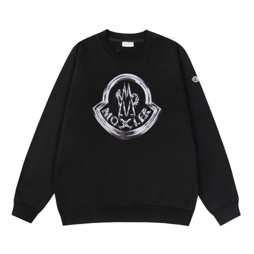 Moncler Fashion Logo Printed Round Neck Sweatshirt Unisex Casual Versatile Sweatshirt