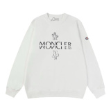 Moncler Fashion Logo Printed Round Neck Sweatshirt Unisex Casual Versatile Sweatshirt