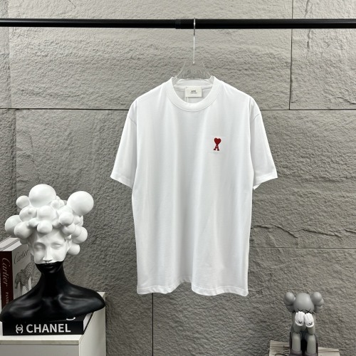 Ami Paris New Classic Embroidered Love Casual Short Sleeve Couple Versatile Loose T-shirt