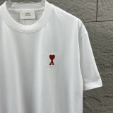 Ami Paris New Classic Embroidered Love Casual Short Sleeve Couple Versatile Loose T-shirt