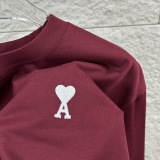Ami Paris New Classic Embroidered Love Casual Short Sleeve Couple Versatile Loose T-shirt