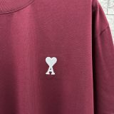Ami Paris New Classic Embroidered Love Casual Short Sleeve Couple Versatile Loose T-shirt