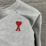 Ami Paris New Classic Embroidered Love Casual Short Sleeve Couple Versatile Loose T-shirt