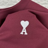 Ami Paris New Classic Embroidered Love Casual Short Sleeve Couple Versatile Loose T-shirt
