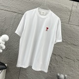 Ami Paris New Classic Embroidered Love Casual Short Sleeve Couple Versatile Loose T-shirt