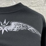 Givenchy New Classic Embroidered Wings Short Sleeve Couple Versatile Casual T-shirt