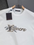 Louis Vuitton Classic Fashion Embroidered Logo Short Sleeve Couple Versatile Casual T-shirt