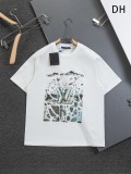 Louis Vuitton Fashion Plush Foam Printed Short Sleeve Unisex Versatile Casual T-shirt