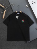 Loewe Classic Embroidered Flower Logo Short Sleeve Couple Versatile Casual T-shirt