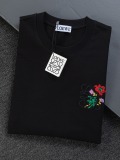 Loewe Classic Embroidered Flower Logo Short Sleeve Couple Versatile Casual T-shirt