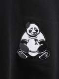 AMI Paris Fashion Embroidered Panda Short Sleeve Unisex Versatile Casual T-shirt