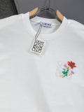 Loewe Classic Embroidered Flower Logo Short Sleeve Couple Versatile Casual T-shirt