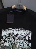 Louis Vuitton Fashion Plush Foam Printed Short Sleeve Unisex Versatile Casual T-shirt