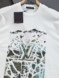Louis Vuitton Fashion Plush Foam Printed Short Sleeve Unisex Versatile Casual T-shirt