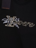 Louis Vuitton Classic Fashion Embroidered Logo Short Sleeve Couple Versatile Casual T-shirt