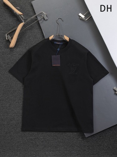 Louis Vuitton Classic Embroidered Logo Short Sleeve Couple Versatile Casual T-shirt