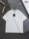 Louis Vuitton Classic Embroidered Logo Short Sleeve Couple Versatile Casual T-shirt