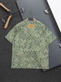 Louis Vuitton Classic Full Logo Printed Short Sleeve Couple Versatile Casual T-shirt