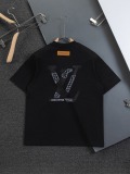 Louis Vuitton Classic Cloth Embroidered Logo Short Sleeve Couple Versatile Casual T-shirt