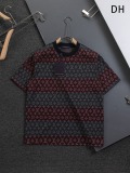 Louis Vuitton Classic Full Logo Printed Short Sleeve Couple Versatile Casual T-shirt