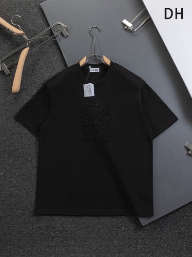 Loewe Classic Embroidered Hollow Logo Short Sleeve Couple Versatile Casual T-shirt