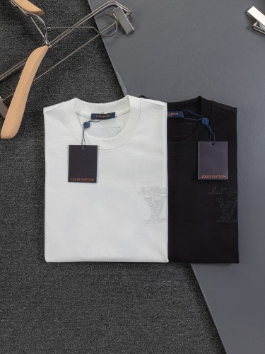 Louis Vuitton Classic Embroidered Logo Short Sleeve Couple Versatile Casual T-shirt