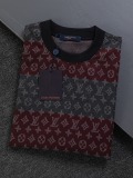 Louis Vuitton Classic Full Logo Printed Short Sleeve Couple Versatile Casual T-shirt
