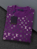 Louis Vuitton Classic Full Logo Printed Short Sleeve Couple Versatile Casual T-shirt